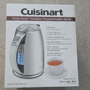 Cuisinart Silver Cordless Programmable Kettle